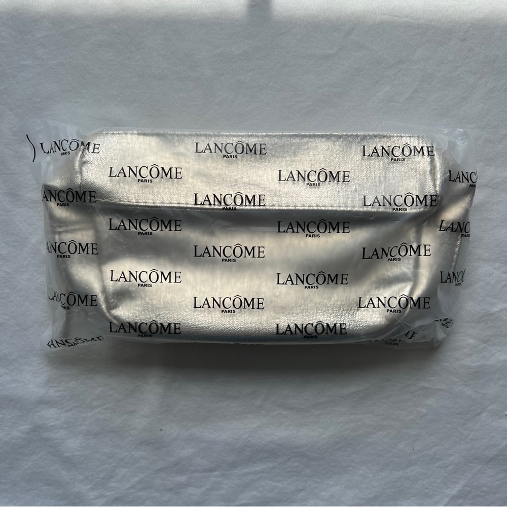 New! Lancome Paris Gold Travel Makeup Bag Cosmetic Pouch
